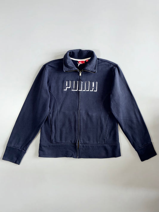Puma Navy Embroidered Track Jacket (M)