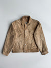 John Bane Vintage Tan Suede Leather Trucker Jacket (L)