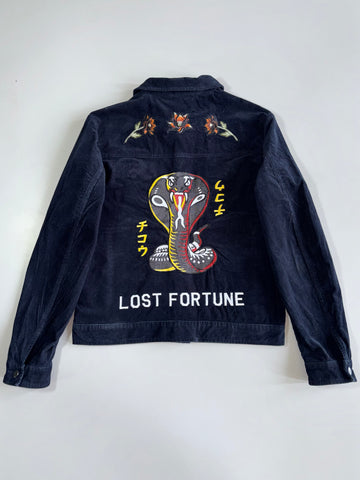 Jack & John’s Premium Fully Embroidered Snake Denim Jacket (M)