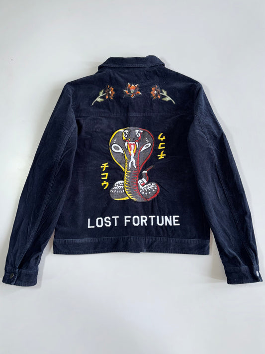 Jack & John’s Premium Fully Embroidered Snake Denim Jacket (M)
