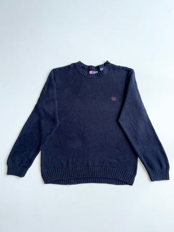 Chaps Navy Cotton Knit Crewneck Sweater – (2XL)