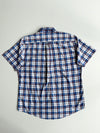 Tommy Hilfiger Blue White Plaid Check Short Sleeve Shirt (XL)