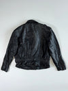 Vintage Black Leather Belted Perfecto Biker Jacket (L)