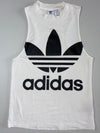 Adidas Trefoil White Sleeveless Muscle Tank (XS)