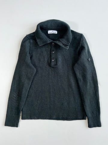 Stone Island Zip Collar Henley Knit Sweater (S)