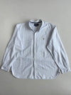 Ralph Lauren | Blue White University Stripe Oxford Shirt (3Xl/4Xl)