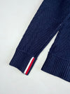 Tommy Hilfiger Herringbone Textured Knit Crewneck Sweater – Navy (L)