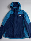 The North Face HyVent Colorblock Ski Jacket – Navy & Blue Hooded Shell (L/XL)