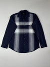 NET Men | Slim Fit Plaid Shirt Navy | (S)