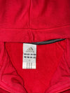 Adidas | Red 3-Stripe Zip Hoodie (S)