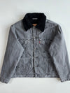 Levi’s Grey Denim Sherpa Collar Trucker Jacket Fur inside (2Xl)