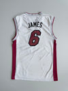 Adidas NBA | Miami Heat LeBron James #6 White Home Jersey | (S)