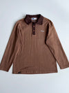 Fila Vintage Long Sleeve Polo Shirt – Brown (L)