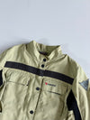 Vintage Dainese Women’s Khaki Textile Moto Jacket – Iridescent Reflective Stripe Paded (XS)