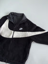Nike Storm-Fit Big Swoosh Reversible Sherpa / Nylon Bomber Jacket Black (L)