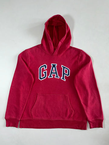 Vintage Gap Red Embroidered Arch Logo Hoodie (M)