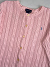 Ralph Lauren Pink Cable Knit Cotton Cardigan women’s (M)