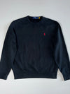 Polo Ralph Lauren Fleece Crewneck Sweatshirt with Red Pony – Black (M)
