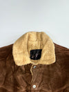 Vintage Le Givre Brown Suede Sherpa-Lined Western Rancher Jacket (Furr Inside) (M)