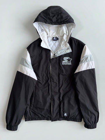 Starter Black Label | Black White Hooded Padded Jacket (L)