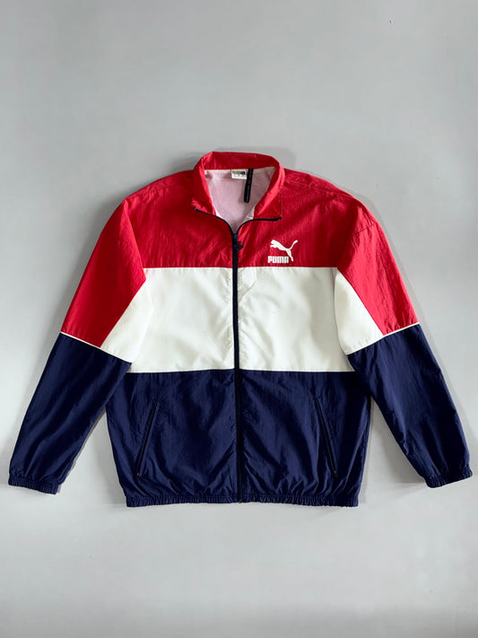 Puma Red White Navy Colorblock Windbreaker (2Xl)
