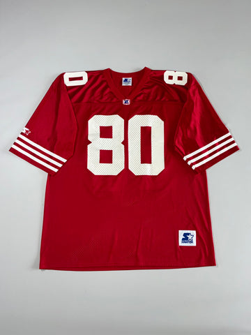 Vintage Starter NFL San Francisco 49ers #80 Jerry Rice Football Jersey (2XL)