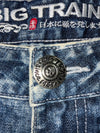 Big Train | Y2K Bleach Wash Straight Jeans (W:34) (L:43)