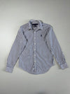 Ralph Lauren Sport Striped Button-Up Shirt Navy White Slim Fit Women’s (S)