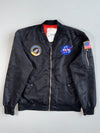 NASA Space Shuttle Patch Black MA-1 Bomber Jacket(L)