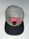Mitchell & Ness NBA Hardwood Classics Chicago Bulls Grey Wool Snapback – Denim Brim (Adjustable)