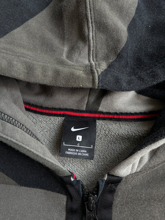 Nike Kyrie Grey Geometric Print Zip-Up Hoodie (S)