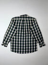 Lacoste Plaid Flannel Long Sleeve Shirt – Green/Navy Check, (M)