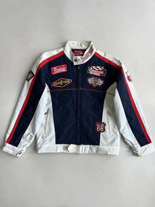 Vintage Motorsport Racing Jacket Patchwork Jacket (M)