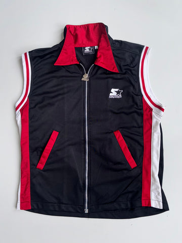Starter Black Red White Colorblock Sleeveless (M/L)