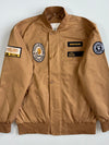 Vintage Multi-Patch Varsity Bomber Jacket(L)