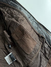 Cruze Brown Pure Leather Jacket (Black Leather Collar) (L)