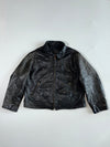 Due West “Live Love Life” Black Leather Western Yoke Jacket (2XL/3XL)