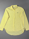 Lacoste Pastel Yellow Classic Button-Up Shirt, Women's (M)