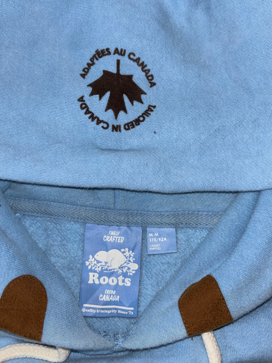 Roots Sporting Goods Beaver Logo Hoodie – Baby Blue (S)