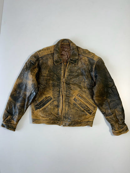 ZSuper Premium Rare Vintage Original Leather Jacket (L/XL)