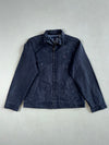 Tommy Hilfiger Navy Cotton Harrington Jacket – Plaid Lined (L)
