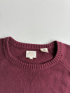 Vintage Levi's Burgundy Textured Knit Raglan Sweater(M/L)