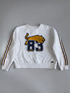 Superdry 83 Tiger Chenille Patch Varsity Stripe Crewneck Sweatshirt (M)