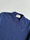 AMI Paris Navy Ami de Coeur Tonal Logo Knit Sweater (S)