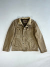 Levi’s Tan Canvas Sherpa Collar Utility Jacket – Quilted Lining, Flap Pockets (XL)