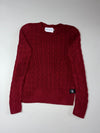 Calvin Klein Jeans Burgundy Cable Knit Sweater (S)