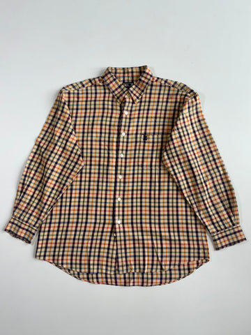 Daks Plaid Check Button-Up Shirt (XL)