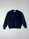 Lacoste | Navy Tonal Croc Wool Sweater | (S)