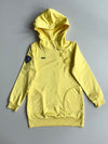 Fila Kids Yellow Asymmetric Zip Hoodie with Snap Tabs & Sleeve Patch (XS)