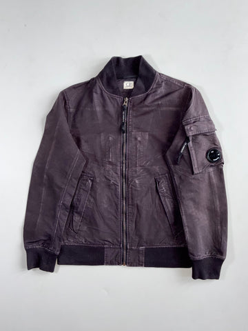 C.P. Company Garment Dyed Washed Black Lens Bomber Jacket(S)